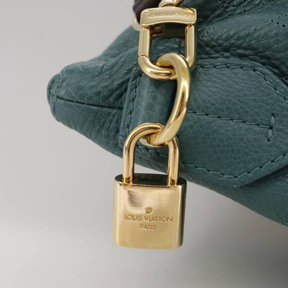 LOUIS VUITTON Mahina Selene MM Shoulder Bag Leather Blue Lagon M93986 - Picture 10 of 16